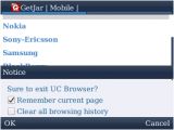 UC Browser 7.8 for BlackBerry (screenshot)