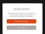 Reboot to install update for Ubuntu Touch RTM