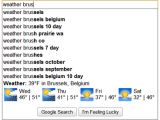 Weather in Google Suggest