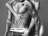 Justin Bieber and model Lara Stone get handsy for Calvin Klein