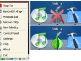 Left is how Vidalia displays your Tor status on Windows; right is... well, you know what right is.