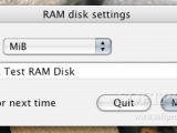 The Make RAM Disk interface