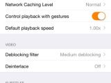 VLC for iOS settings