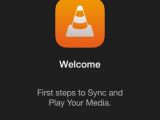 The welcome scree of VLC for iOS