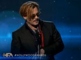 Johnny Depp slurred his words during speech at the Hollywood Film Awards 2014