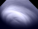 False color ultraviole image of the cloud top over Venus' south pole
