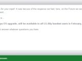 LG Forum confirmed Android 2.2 update