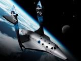 Artistic impression of SpaceShipTwo during the suborbital flight