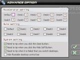 Advanced settings helps you alter the preset hotkeys and activate the mute mode