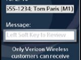 Verizon's Visual Voice Mail menu