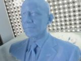President Obama's 3D printed portrait, complete but without stone-like coating