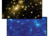 A spectacular example of strong gravitational lensing is the nearby galaxy cluster Abell 2218