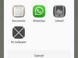 WhatsApp wallpaper settings