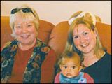 Doreen Isherwood (left) with daughter Rebecca and granddaughter Anais