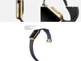 Black leather band (yellow gold)