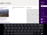 The Windows 8 Wikipedia app integrates with the global search