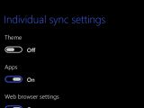 Sync settings