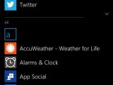 Windows 10 for phones preview 10051 app list