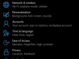 Windows 10 for phones preview 10051 settings