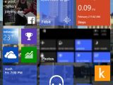 Windows 10 for Phones: Home screen