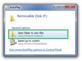 Windows 7 RC USB AutoPay options