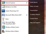 Windows 7 Start menu mockup