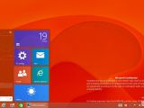 Windows 9 Start menu with live tiles
