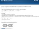 Nokia customer feedback survey