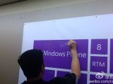Microsoft employees signing Windows Phone 8 RTM wall