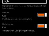 Touch settings on WP