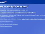 Windows XP activation screen