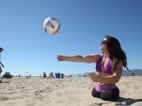The 27-year-old very much enjoys playing volleyball