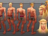 The old and new WoW Blood Elf male models