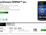 Sony Ericsson Xperia arc at Three UK