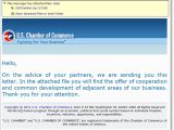 Chamber of Commerce impersonating email