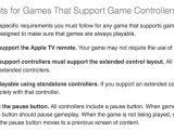 Apple's rules for games that support game controllers