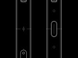 Alleged Galaxy Note 8 schematics - top and bottom view