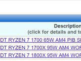Alleged leaked prices for Ryzen chips