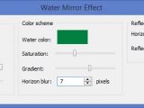You can alter the Water Mirror Effect