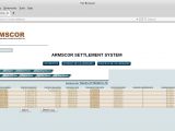 Screenshot of the Armscore invoice managment system backend