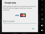 Android Marcher asking for credit card data