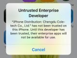 Users are prevented from installing sideloaded apps