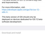 iOS 12 Developer beta