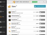 The Store provides an overview of avast! software products.