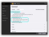 Configure general settings for Avast Free Antivirus
