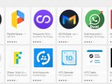 Apps on Google Play Store offering dual account support