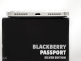BlackBerry Passport Silver Edition - bottom closeup with microUSB charging/data port