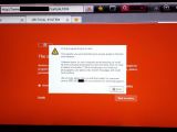 Browser hijacker popup message shown on a smart TV (reproduced by Kaspersky)