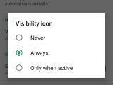 Visibility icon for Caffeine notification