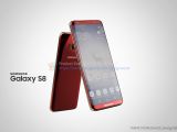Render of Galaxy S8 in red